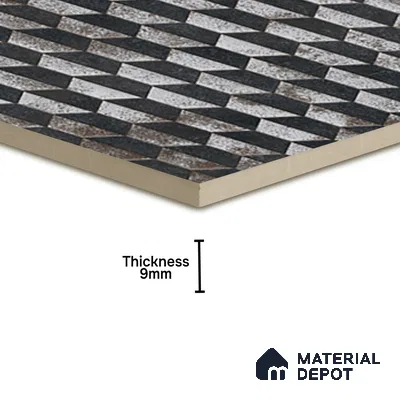 Geometric Wall & Floor Tile TL 07237 B Alpi 4002 Granula 1 ft x 1 ft Ceramic Matte Finish - 9 mm  | 2 mm Spacer is Mandatory | Please Expect a Slight Variation of Pattern (Sample)